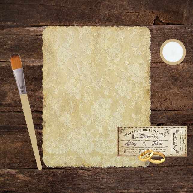 Vintage Trouwkant Scrapbook Papier (Creator heeft geüpload)