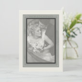 Vintage Trouwkrant Kaart (Staand voorkant)