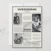 Vintage Trouwkrant Uitnodiging (Achterkant)