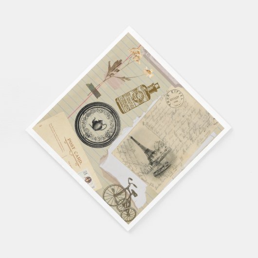 Vintage trouwpapieren servetten (Hoek)