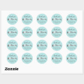 Vintage trouwring dank u Aqua Sticker (Vel)