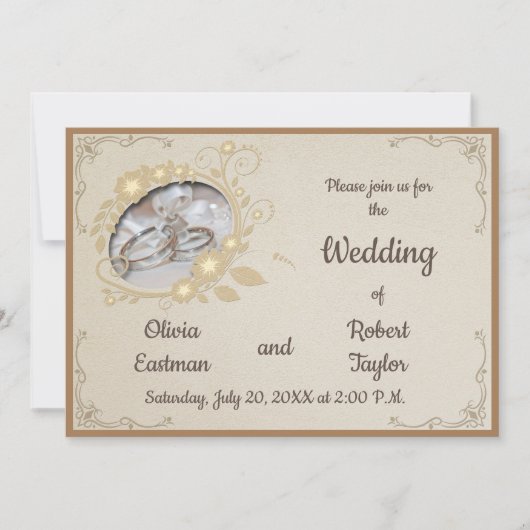 Vintage trouwringen save the date (Voorkant)