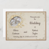 Vintage trouwringen save the date (Voorkant / Achterkant)