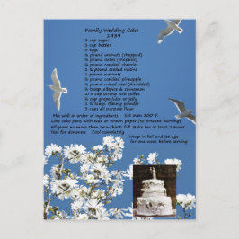 Vintage Trouwtaart Recept Briefkaart