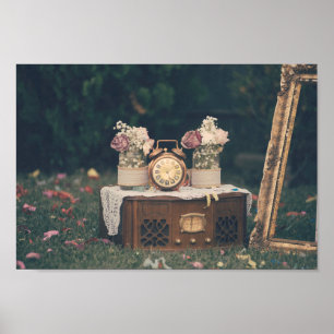 Vintage trouwversiering poster