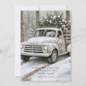 Vintage Truck Christmas Tree Feestdagenkaart (Voorkant)