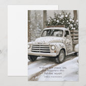 Vintage Truck Christmas Tree Feestdagenkaart (Voorkant / Achterkant)
