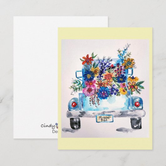 Vintage Truck Greeting Card Notitiekaartje (Voorkant / Achterkant)