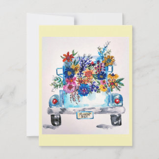 Vintage Truck Greeting Card Notitiekaartje