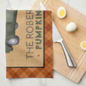 Vintage Truck Pumpkin Patch Boerderij Rustige Herf Theedoek (Quarter Fold)