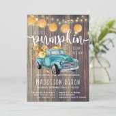 Vintage Truck Rustic Barnwood Autumn Baby shower (Staand voorkant)