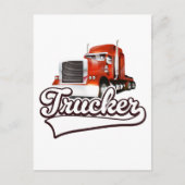 Vintage truckerlogo feestdagenkaart (Voorkant)