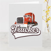 Vintage truckerlogo kaart (Gele Bloem)