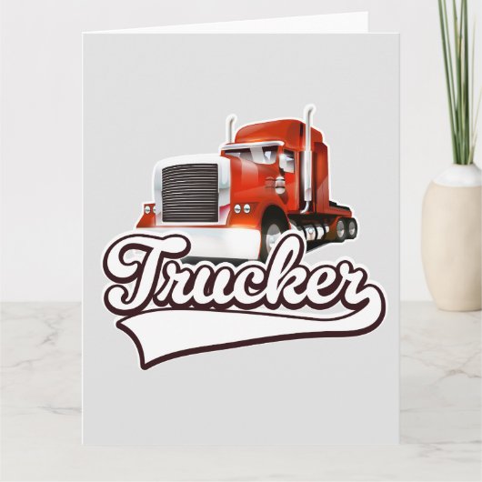 Vintage truckerlogo kaart (Voorkant)
