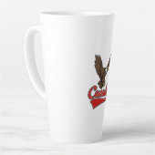 Vintage truckerlogo latte mok (Linkerhoek)