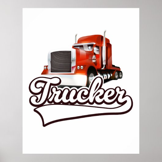Vintage truckerlogo poster (Voorkant)
