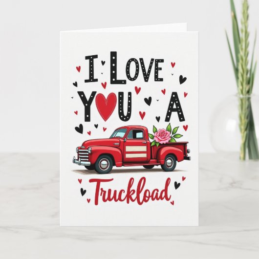 Vintage Truckload Love Card Kaart (Voorkant)