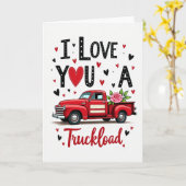 Vintage Truckload Love Card Kaart (Gele Bloem)