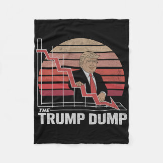 Vintage Trump Dump Anti Trump Stock Market Crash P Fleece Deken