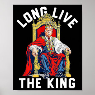 Vintage Trump Lang leve de Koning Amerikaanse Patr Poster
