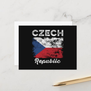 Vintage Tsjechische vlag - Tsjechische vlag Briefkaart
