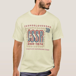 Vintage Tsjecho-Slowaakse ČSSR-postzegelafbeelding T-shirt