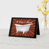 Vintage Tub- customize Kaart (Gele Bloem)