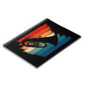 Vintage Tuba Retro Tuba Notitieboek (Linkerzijde)