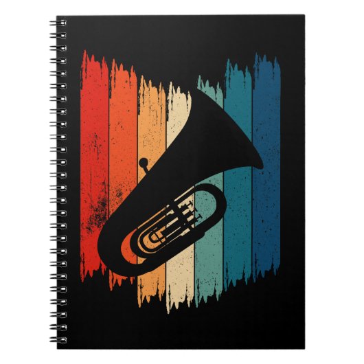 Vintage Tuba Retro Tuba Notitieboek (Voorkant)