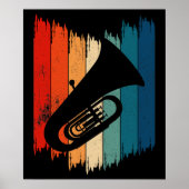 Vintage Tuba Retro Tuba Poster (Voorkant)
