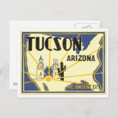 Vintage Tucson Arizona Briefkaart (Voorkant / Achterkant)