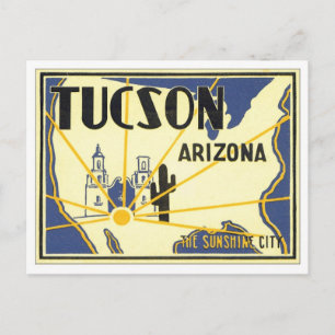 Vintage Tucson Arizona Briefkaart