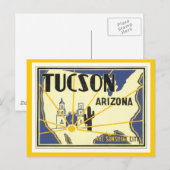 Vintage Tucson Arizona Briefkaart (Voorkant / Achterkant)