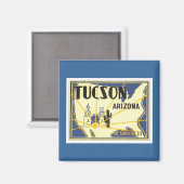 Vintage Tucson Arizona Magneet (Voorkant / Achterkant)