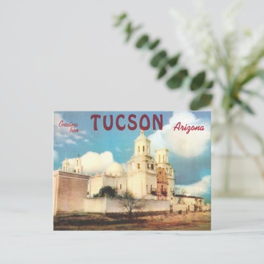 Vintage Tucson Briefkaart (Staand voorkant)