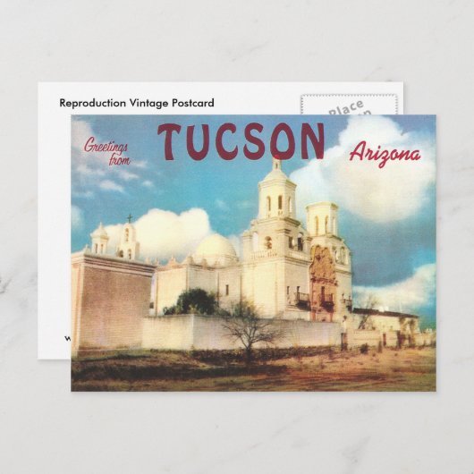 Vintage Tucson Briefkaart (Voorkant / Achterkant)