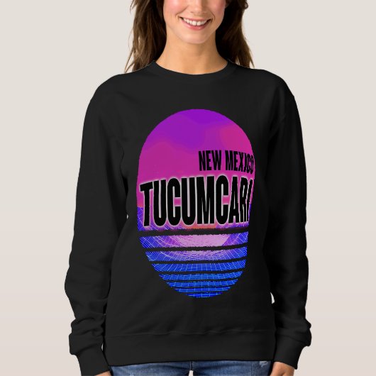 Vintage Tucumcari Vaporwave New Mexico Trui (Voorkant)