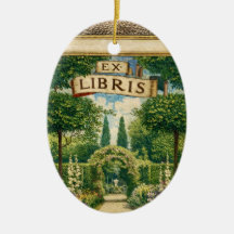 Vintage Tuin Ex Libris Boeklabel