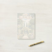 Vintage Tuin Ex Libris Boeklabel Post-it® Notes (Op bureau)
