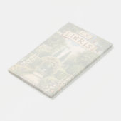 Vintage Tuin Ex Libris Boeklabel Post-it® Notes (Schuin)