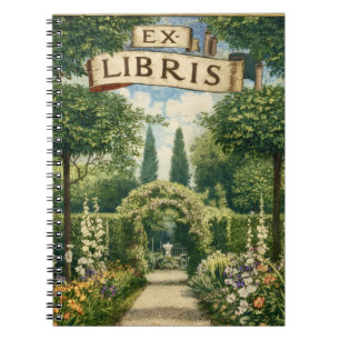 Vintage Tuin Ex Libris Boekplaat Notitieboek