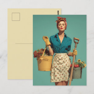 Vintage Tuin Stijl Zelfvertrouwen Briefkaart