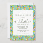 Vintage tuin Vrijgezellenfeest Mint Pink Kaart (Voorkant)