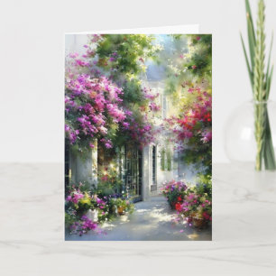 Vintage Tuin Wenskaart – Zomer Inspiratie Kaart