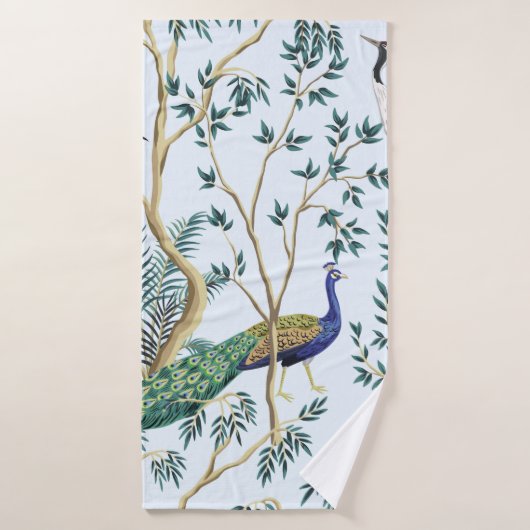 Vintage tuingranaatappelboom, exotische vogel badhanddoek (Badhanddoek)