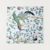 Vintage tuingranaatappelboom, exotische vogel wandkleed (Voorkant (horizontaal))