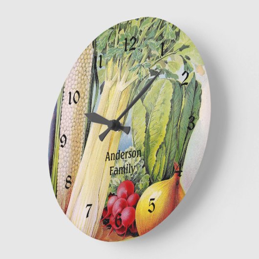 Vintage tuingroenten grote klok (Hoek)