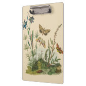 Vintage tuininsecten, bustervliegen, pijlers klembord (Links)