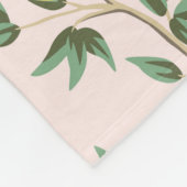 Vintage tuintuintenboom, plant, exotische erwt fleece deken (Hoek)