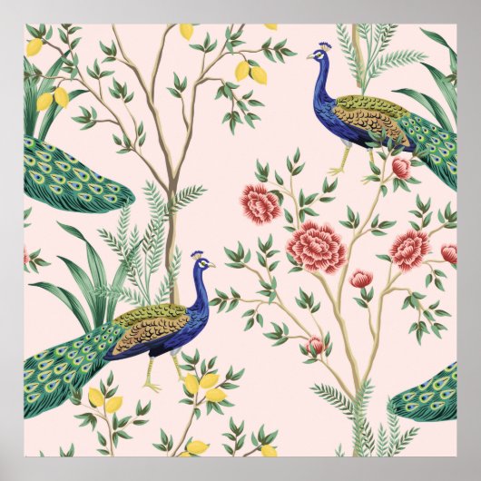 Vintage tuintuintenboom, plant, exotische erwt poster (Voorkant)